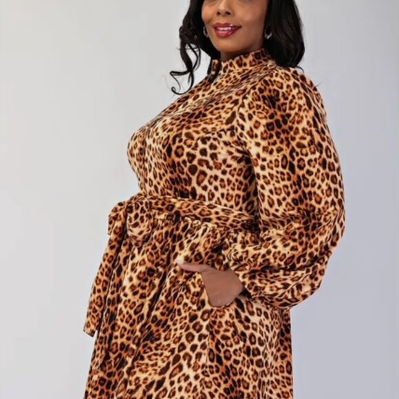Dani Plus Leopard Knit Dress - Picture 4 of 11